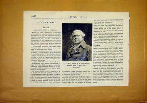 Original Old Antique Print Portrait Thiron France French 1891 19th