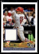 2018 Donruss #R84-KW Kolten Wong Retro 1984 Materials MEM 0302H