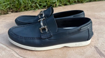 Salvatore Feragamo ネイビーデッキシューズ Salvatore Feragamo ネイビーデッキシューズ Salvatore Ferragamo Blue