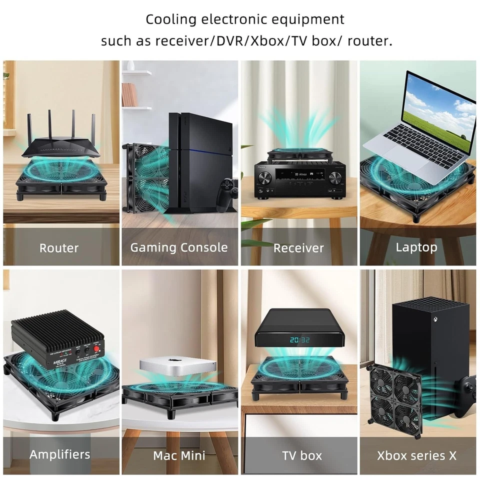 Powerful 120mm x 4 Fan for Xbox, Amplifiers, Mining Devices - Image 4 of 4