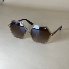 Vogue VO5361-S Brown Lens Sunglasses Transparent Caramel Frame/ Scratched Lens