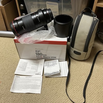 Excellent Canon EF 180mm f/3.5 L Macro USM Telephoto AF Lens JAPAN
