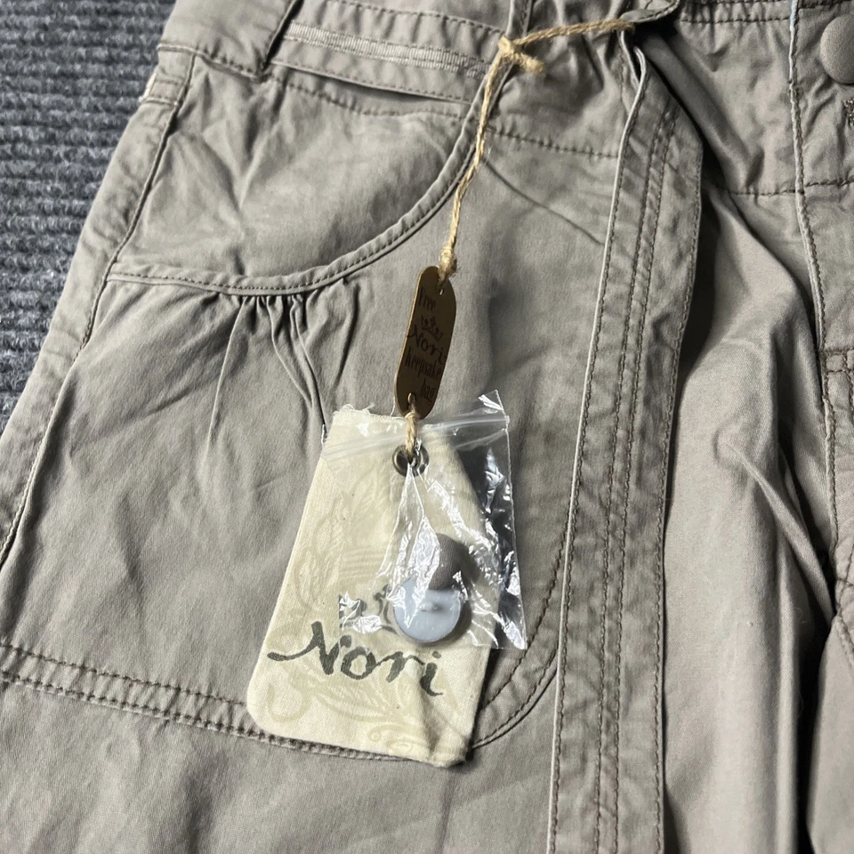 Pantalones para mujer Nori talla 3 cargo nuevos Deadstock Y2K vintage gris acampanado recto Foto 2 de 4
