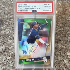 2019 Topps Finest - Fernando Tatís Jr. Auto #FA-FTJ Green Refractor /99 PSA 10