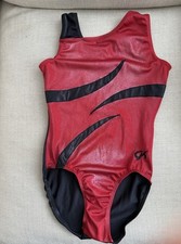 gk elite adult small leotard Red And Black