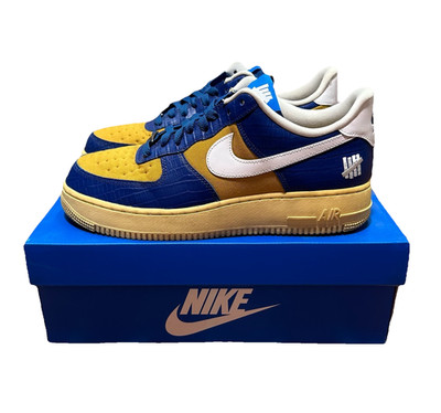 NIKE AIR FORCE 1 LOW AF1 SP UNDEFEATED 5 ON IT DM8462 400 YELLOW BLUE MENS SZ 10
