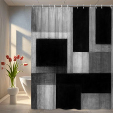 Stylish Black and White Shower Curtain for Modern Bathroom Decor