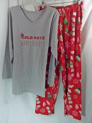 Plus Size  14 16 Cold Days Warm Hearts PJ Set by Dreams + Co