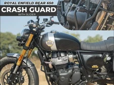 FIT FOR ROYAL ENFIELD BEAR 650 "Engine Guard With Sliders Black"