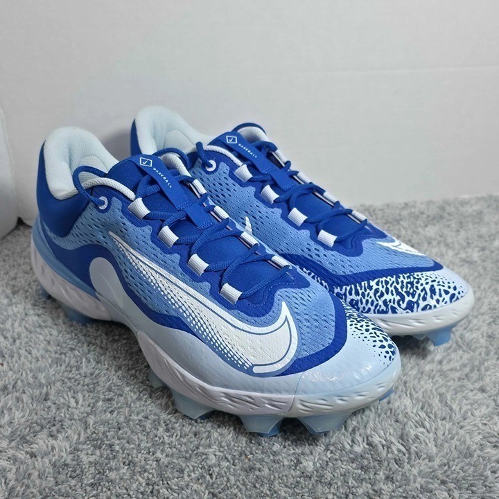 Nike Alpha Huarache Elite 4 Low MCS Baseball Cleats Mens Size 13 DX6962-415 Blue thumbnail 5