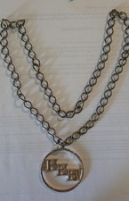 Hubert H Humphrey VTG Presidential Campaign Neck Chain & Pendant Initials HHH