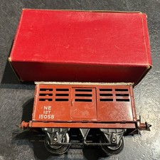 Hornby O Gauge R152 NE 12T No 1 Goods Cattle Truck Wagon Boxed