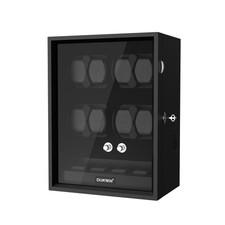 New Automatic Rotation 8 Watch Winder with 4 Display Storage Box Blue LED Light