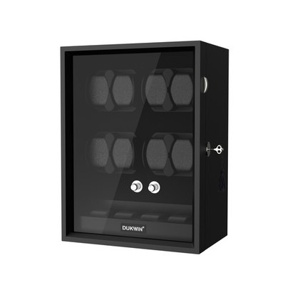 New Automatic Rotation 8 Watch Winder with 4 Display Storage Box Blue LED Light