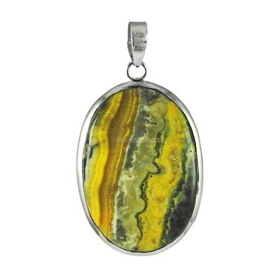 Bumble Bee Gemstone Real 925 Sterling Silver Valentine Gift Handmade Pendant