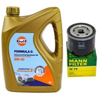 MotoröL Set Gulf Formula G 5W-30 4 Liter + ÖLfilter FüR Smart Forfour Fortwo 1.0