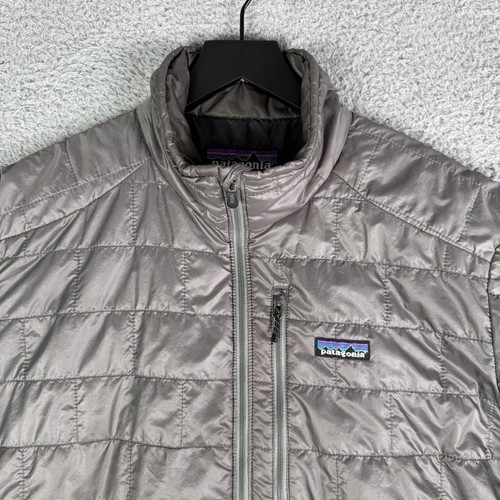 Patagonia Nano Puff Pullover 1/4 Zip Jacket Men's Large Gray Gorpcore 84020 - Picture 3 of 8