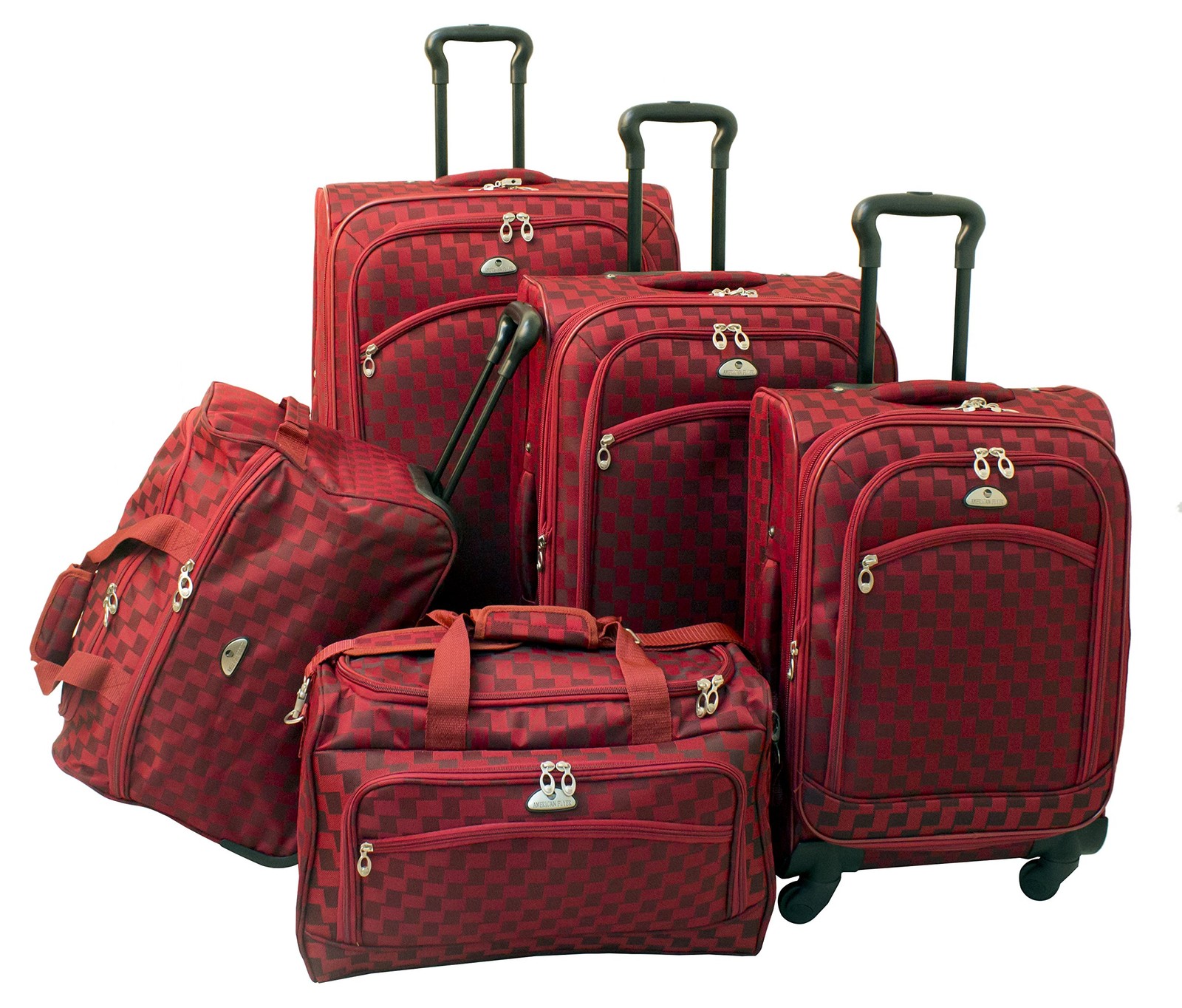 Madrid 5 Piece Spinner Set, Red, One Size