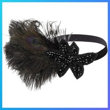 Great Gatsby 1920s Accessories Flapper Headbands for Women with Feathers for Cra