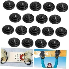 18 Pcs Snowboard Stomp Pad,4 Layers Cone Studs Snowboard Grip Stomp Black