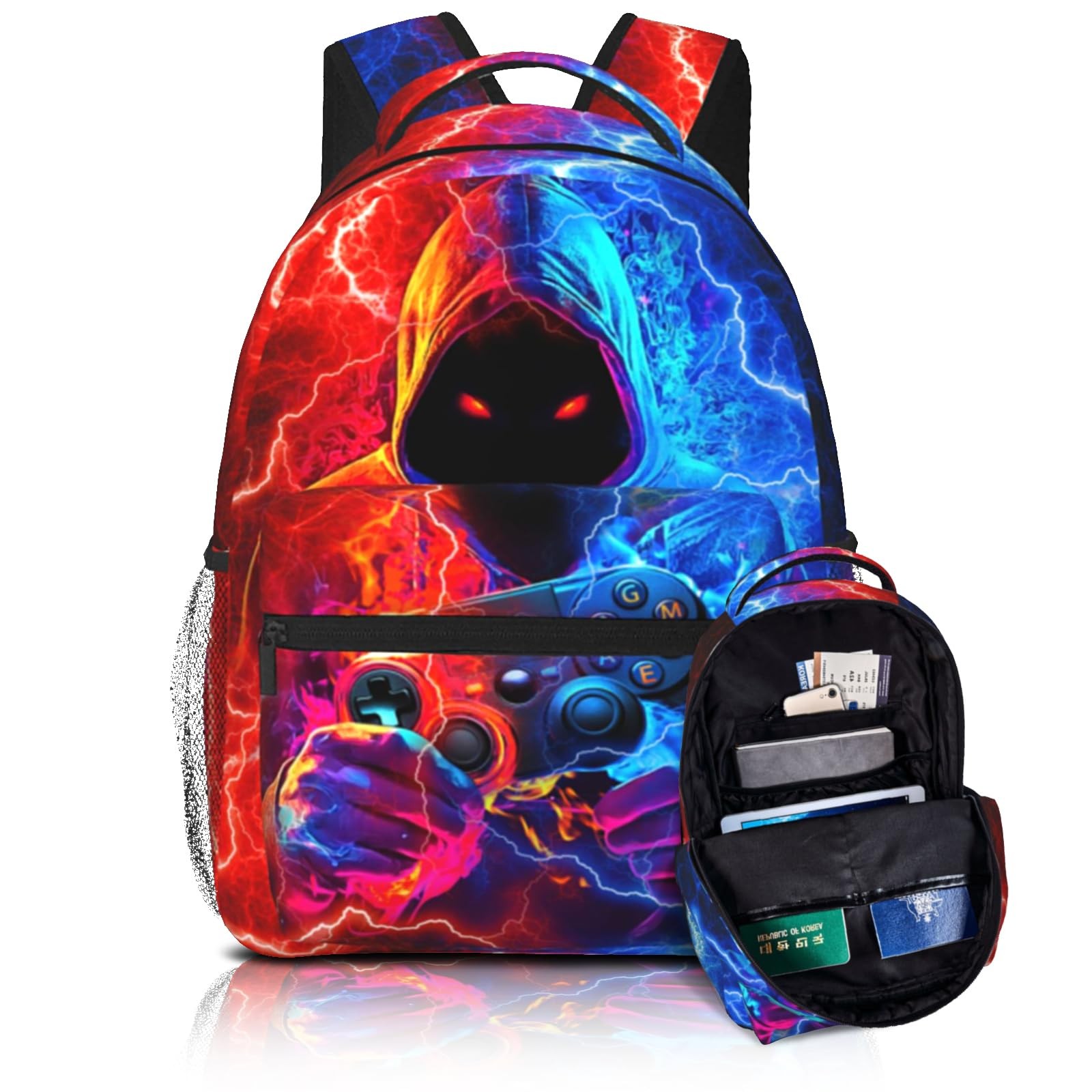 Gaming School Backpack for Boys Kids Travel Bookbag for Ages 6-18 Elementary