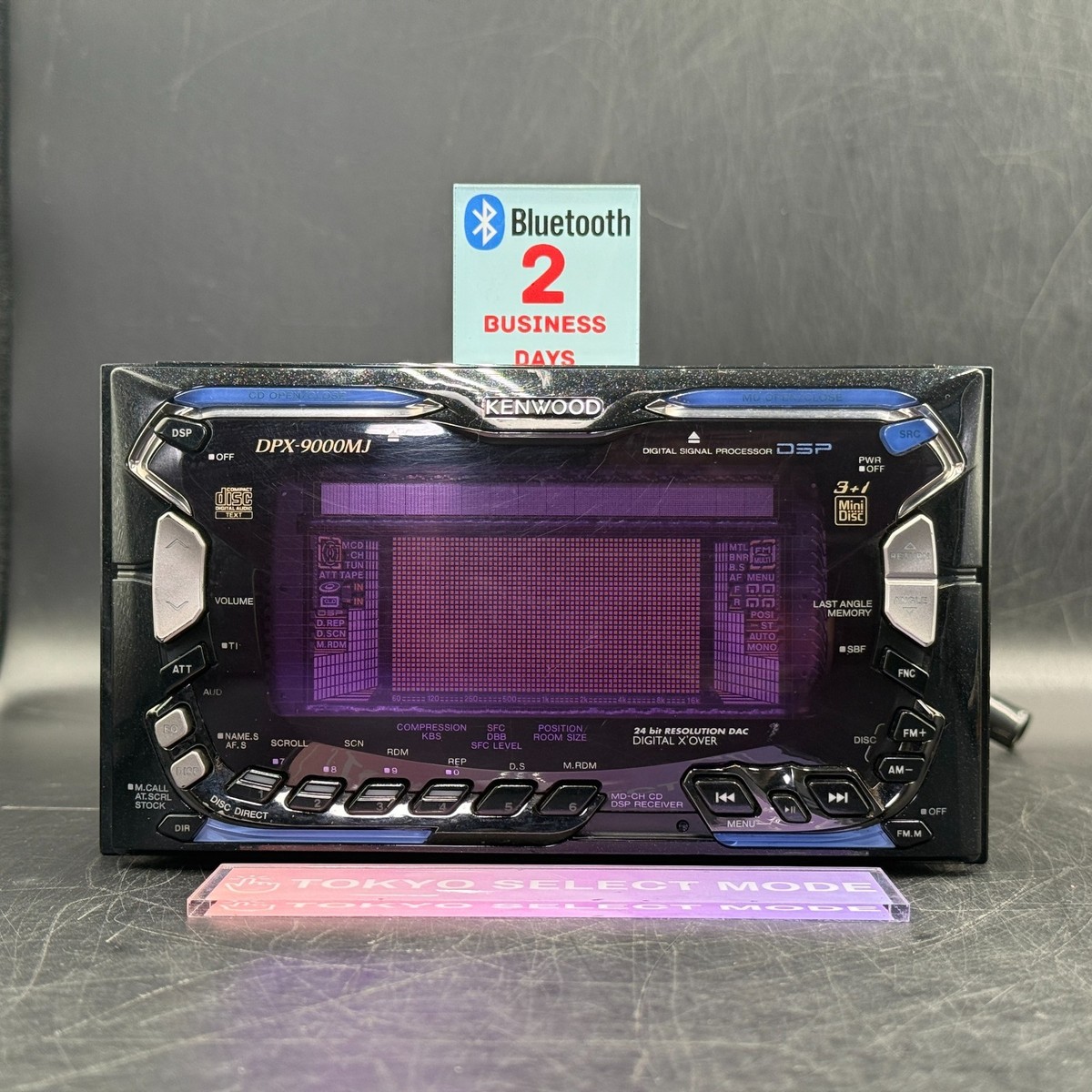 KENWOOD DPX-9000MJ Car Audio 2DIN CD MD Player Added Bluetooth