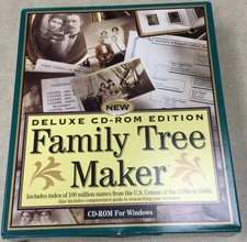Misc - Family Tree Maker by Broderbund Deluxe CD Rom 1994 version - Good