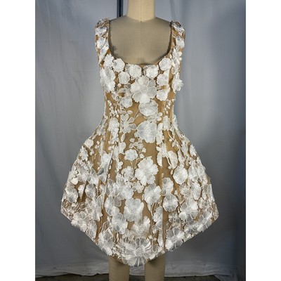 black and gold sequin plus size dress Bronx And Banco Valentina Cora Pailette Floral Embellished Mini Dress main image 0