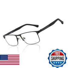 ZENOTTIC Blue Light Glasses Men : Black Reading Glasses Men - Square Frame Compu