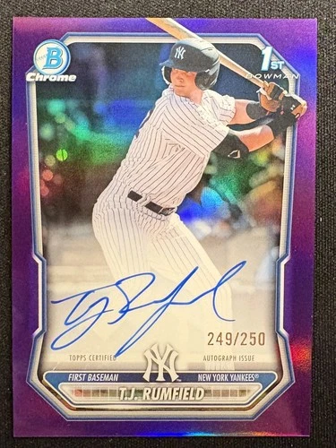 2026 Bowman TJ RUMFIELD 1st Bowman True Purple Chrome /250 Auto - Picture 1 of 4