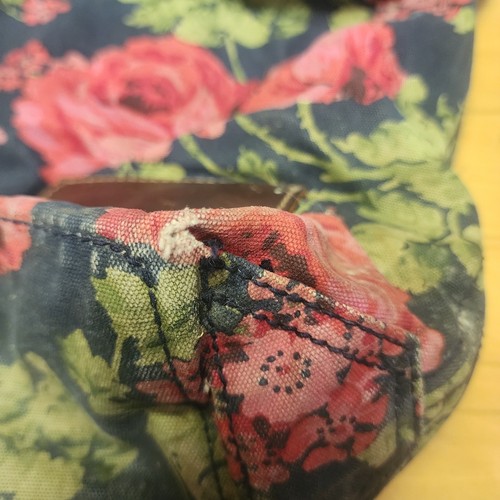 ABERCROMBIE & FITCH Vintage Y2K Floral Cotton Canvas Tote Bag Handtasche - Bild 13 von 13