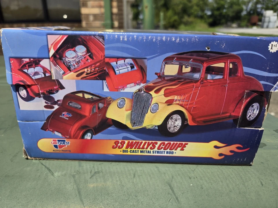 2001 First Gear Car Quest Auto Parts 1933 Willys Coupe Diecast Metal Street Rod - Image 2 of 4