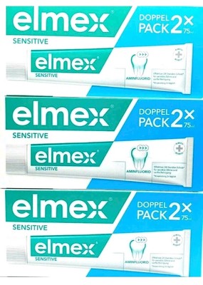 6 x75 ml Elmex SENSITIVE mit Nariumfluori Zahnpasta Doppelpack 