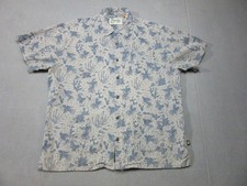 Howler Brothers Shirt Mens XL Gray Blue Aloha Beach Cactus Rooster Button Up
