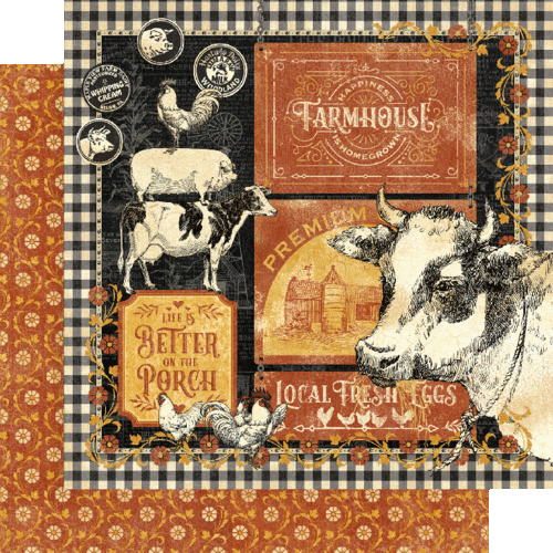 GRAPHIC 45"FARMHOUSE" KEEPSAKE EDITION 12X12 PAPER PACK    SCRAPJACK'S PLACE - Picture 2 of 16