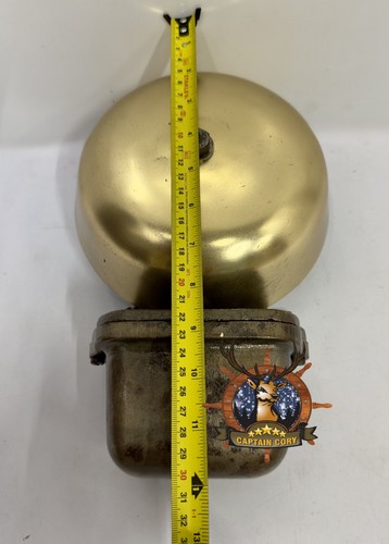 Pair of Ship Brass Bell – Nautical Iron Body, Reclaimed Maritime Decor Vintage - Picture 15 of 18
