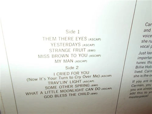 Carmen McRae Yesterdays Harmony Record LP Sealed - Image 3 of 3