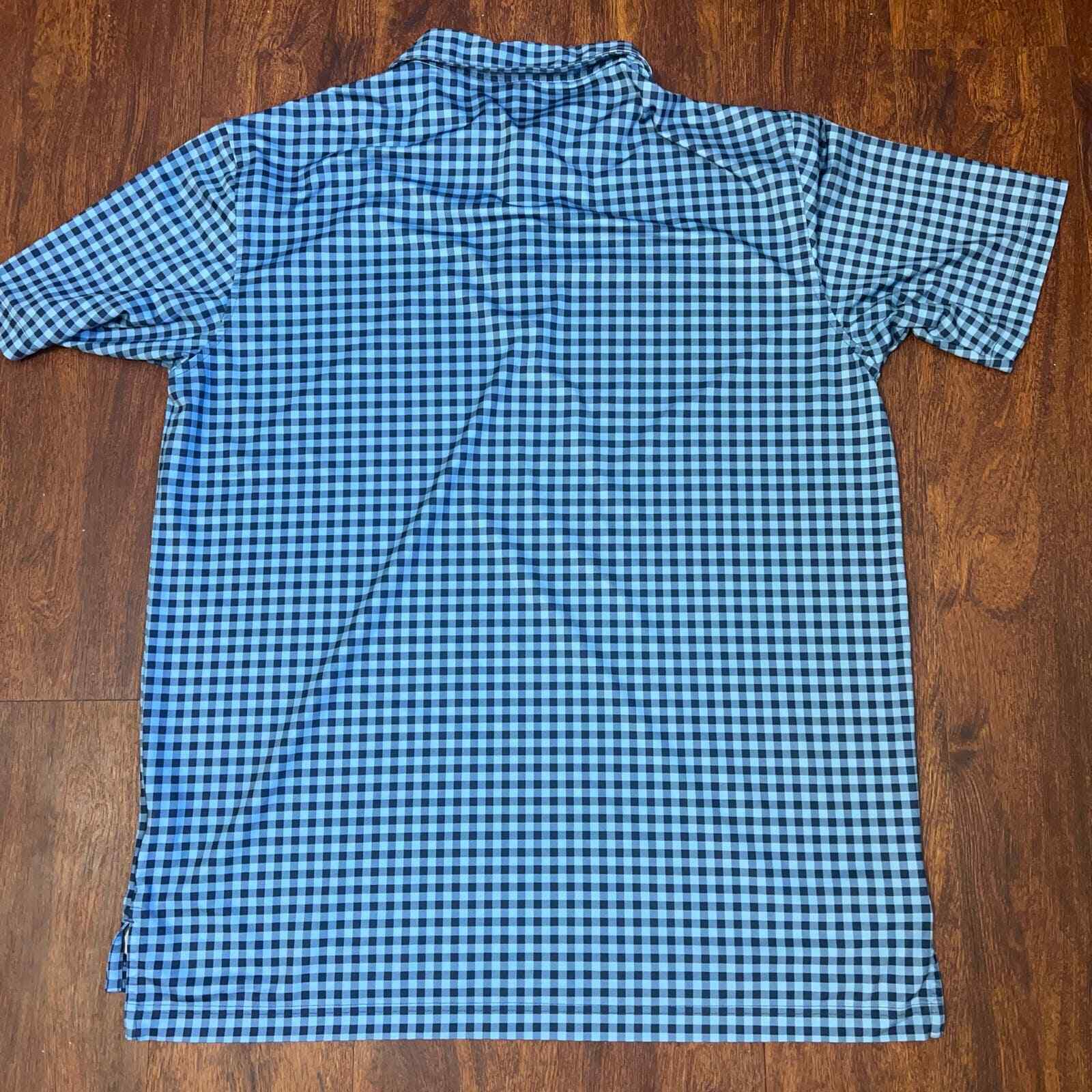 Peter Millar Summer Comfort Large Blue Square Polo - image 2