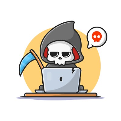 XXL 18x18 cm car decal sticker Grim Reaper sticker
