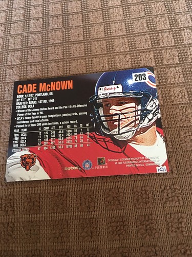 1999 Skybox Dominion Cade McNown Rookie - Picture 2 of 2