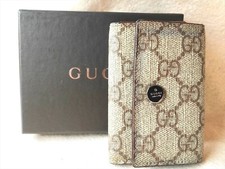 GUCCI GG Plus Leather 6-Key Case Key Holder 897