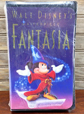SEALED FANTASIA Black Clamshell Masterpiece Walt Disney VHS 1132 RARE Vtg 1991