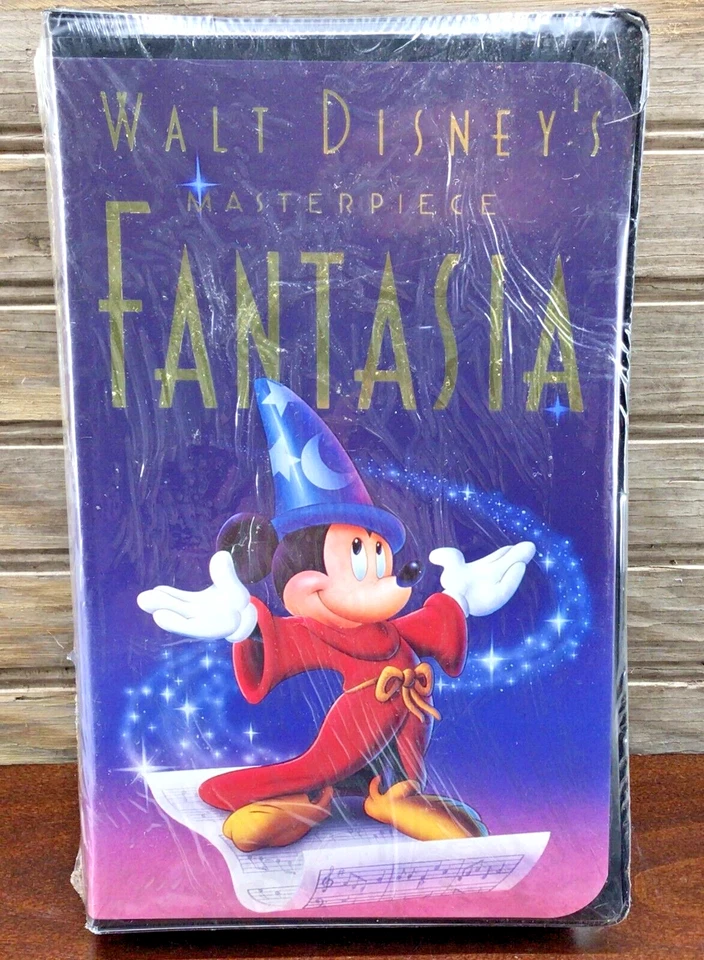 SEALED FANTASIA Masterpiece Walt Disney VHS #1132 Black Clamshell RARE Vtg 1991 - Image 2 of 4