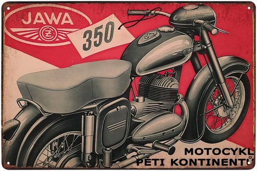 Metal sign - Jawa 350 - Motorcycle of five continents (period ...