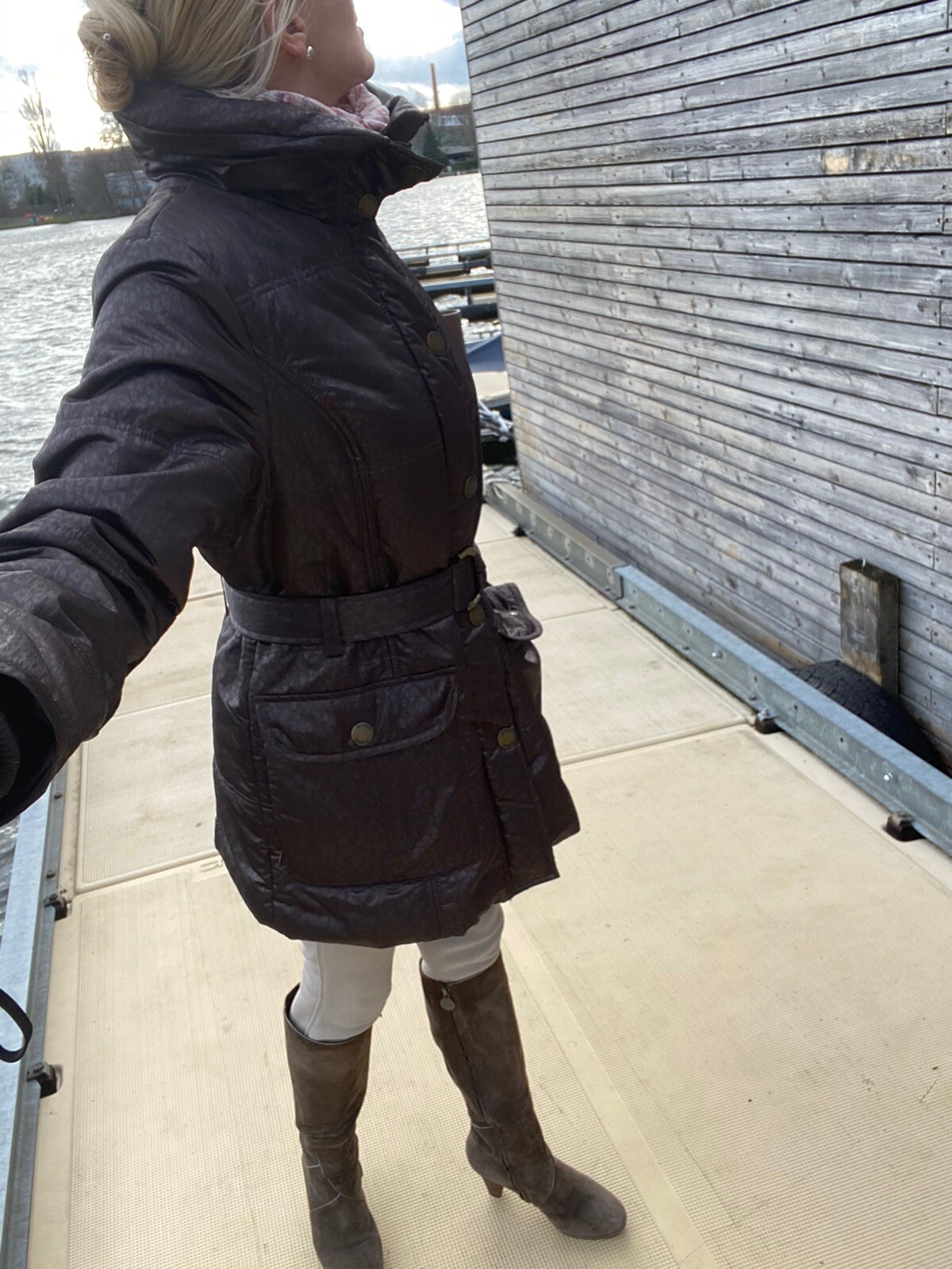 Tolle leichte ETAGE Danish Outerwear Jacke Anorak Parker Gr.42 dkl