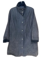 Lakeland Leather Suede Funnel Neck Coat, Size 16
