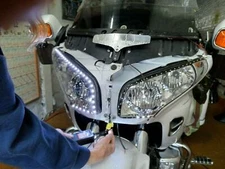 2Pcs LED DRL Head Light Strips Daytime Running Kit for Honda Goldwing all years