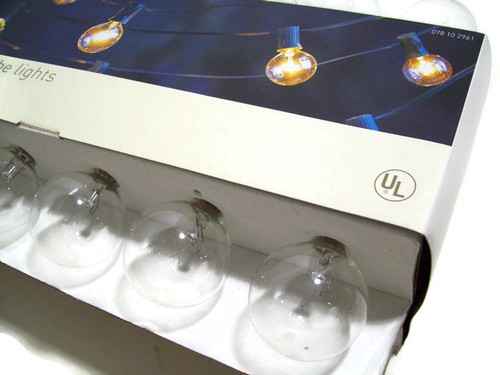 Summer Indoor Outdoor Clear Transparent Round Globe Light Bulb String Lights S25 - Picture 2 of 4