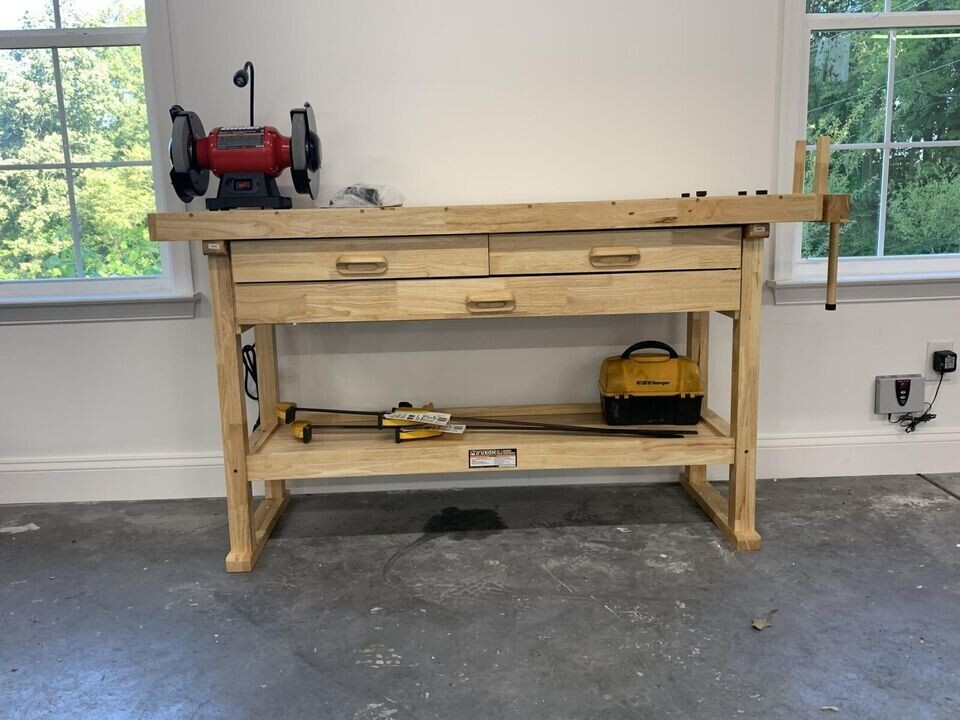 YUKON 60 in., Three Drawer Hardwood Workbench YUKON 60 in., Three Drawer Hardwood Workbench