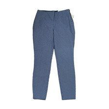Maurices Skinny Ankle Pants Size 8 Regular Blue White Striped Womens 30X28